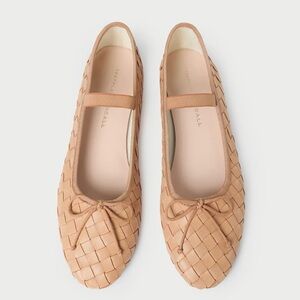 Loeffler Randall Woven Tan Ballet Flats